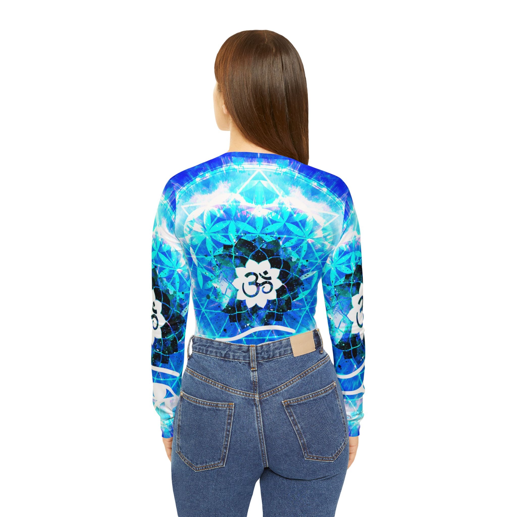 Amen Jin's Blue Sun Fairy Om Meditations Long Sleeve V-neck