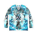 Amen Jin's all the White Horses Buddha Meditations Long Sleeve V-neck Shirt