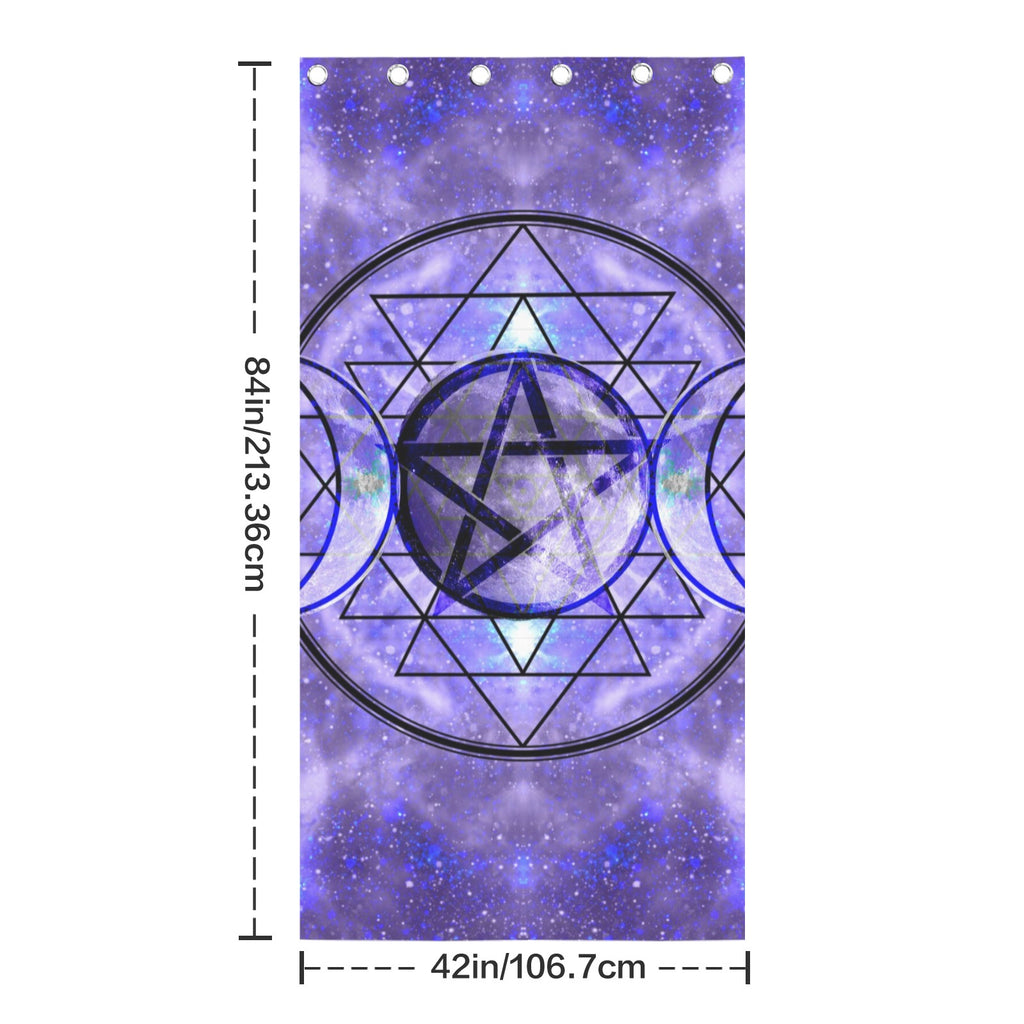 Katerina's Triple Goddess Magickal Desires Grommet Curtain 42" x 84" ( 1 Piece ) | Ships from USA