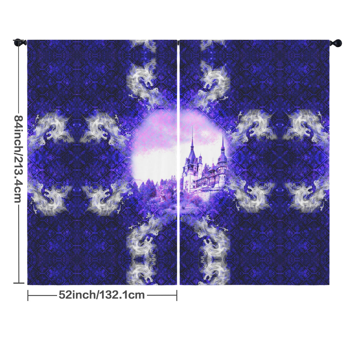 Katerina's Dragon's Eye Desires Dragoness Dreams Floor-To-Ceiling Curtain 52x84inch | Ships from USA