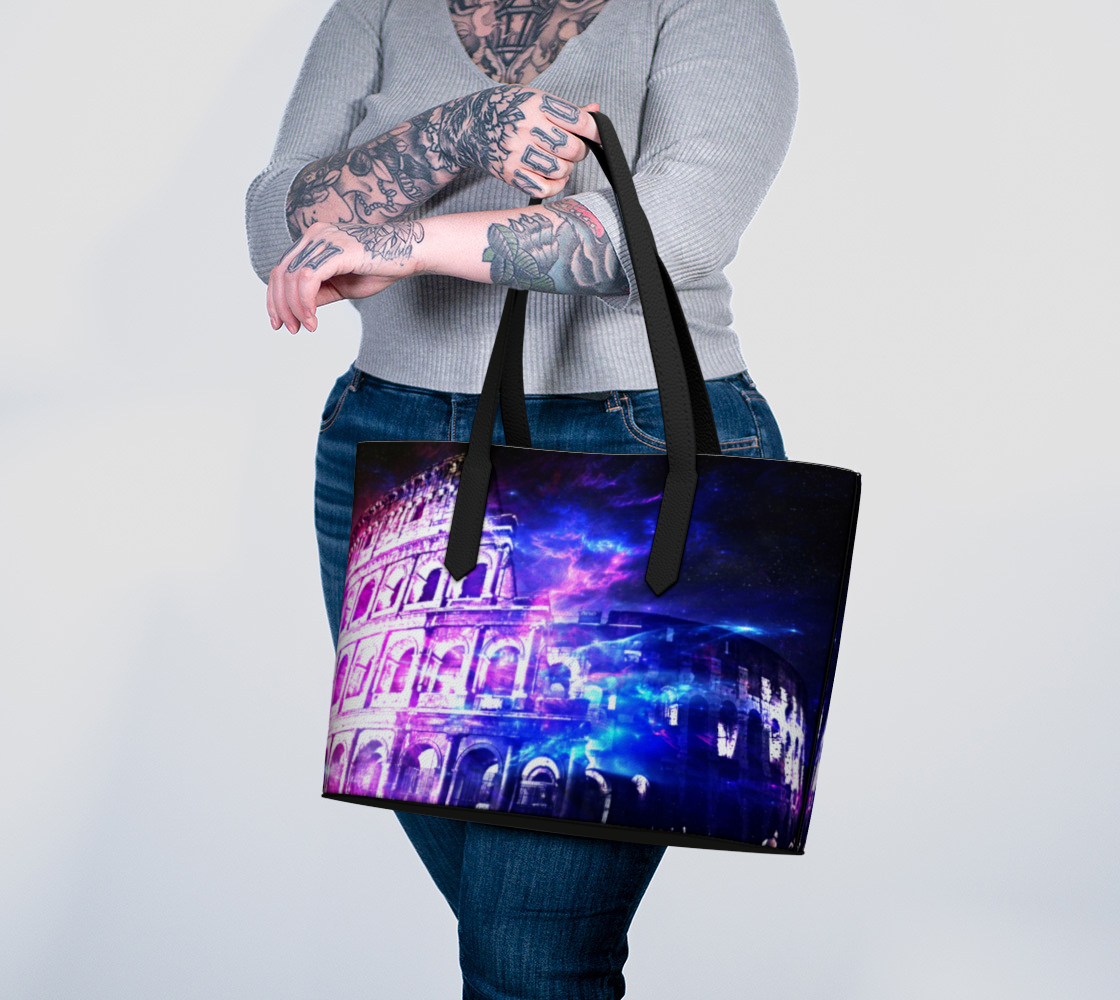 Amethyst Dreams of Roman Patterns Past Vegan Tote