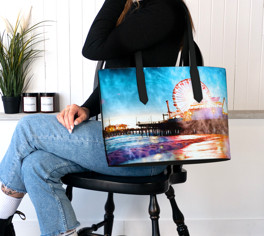 Katerina's Helios Memories of Santa Monica Dreams Vegan Leather Tote Bag