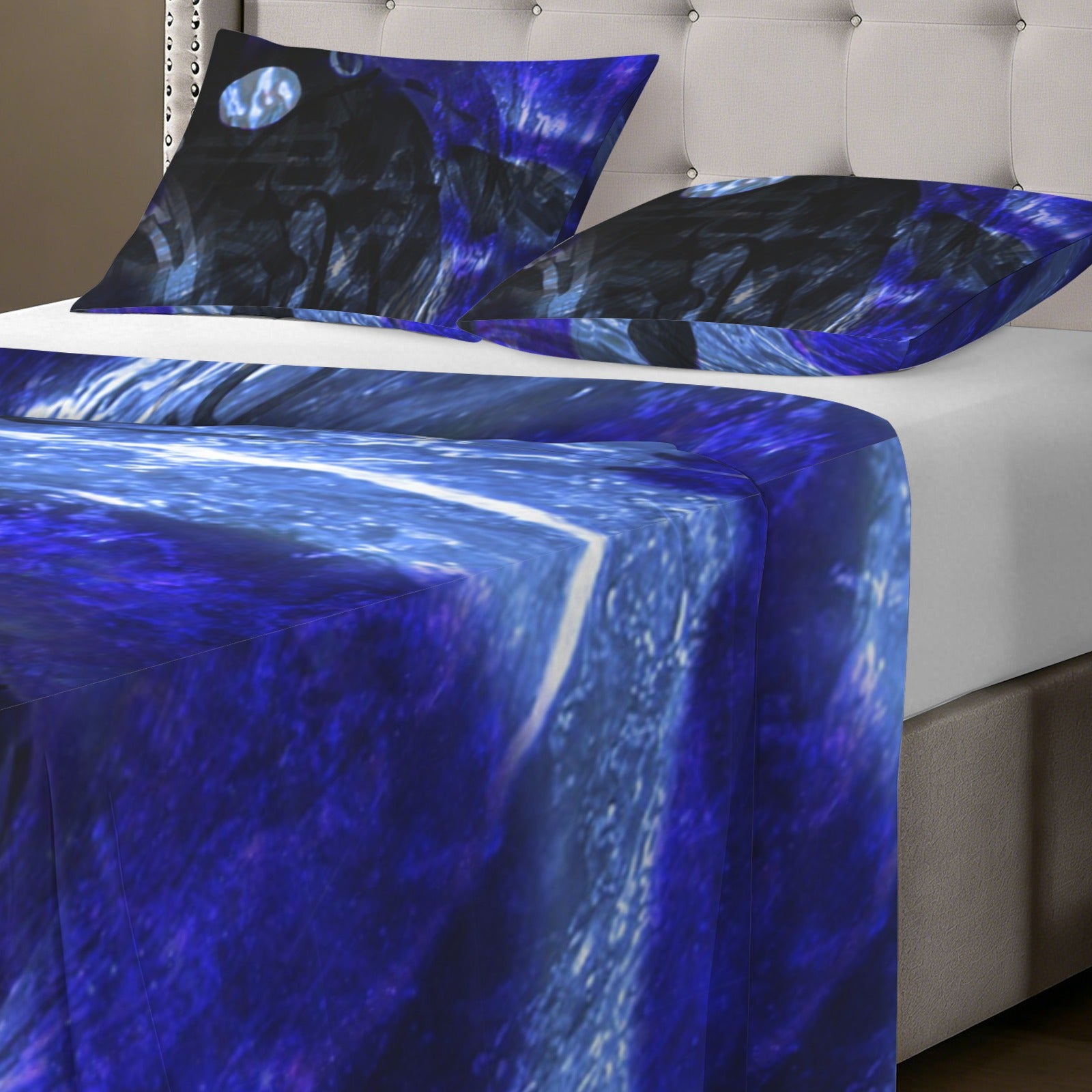 Katerina's Dragon's Eye Koi Desires 3-Piece Bedding Set (Bed Sheet + Pillowcases)  | Ships from USA