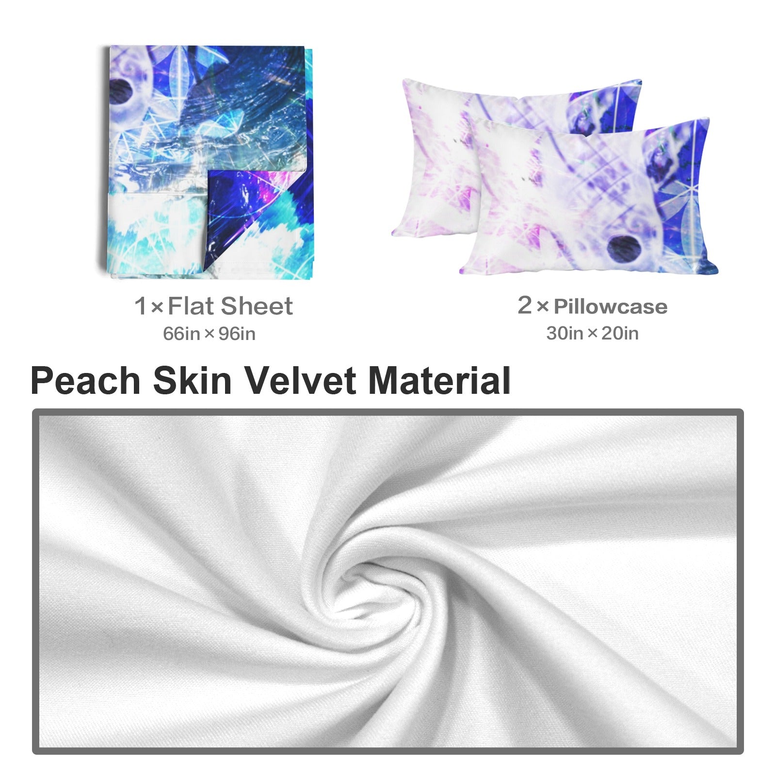 Creation's Koi Meditations 3-Piece Bedding Set (Bed Sheet + Pillowcases)  | Ships from USA
