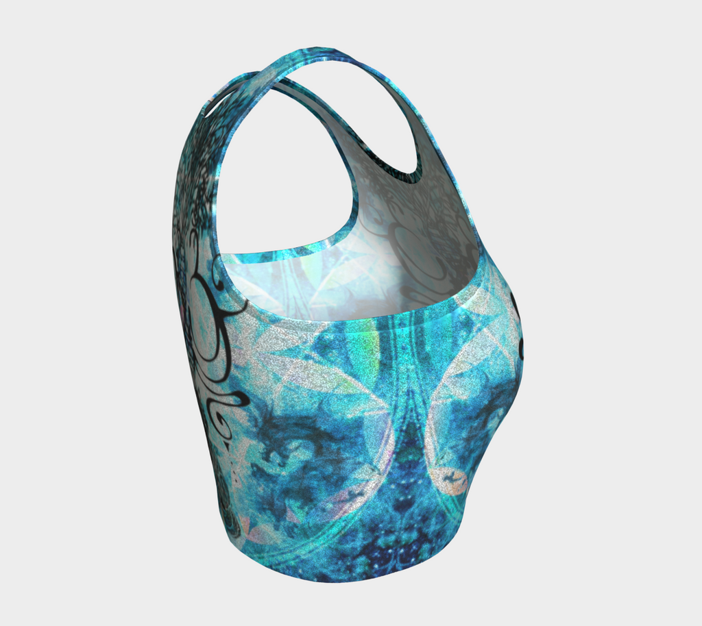 Amen Jin's all the White Horses Buddha Meditations Athletic Crop Top