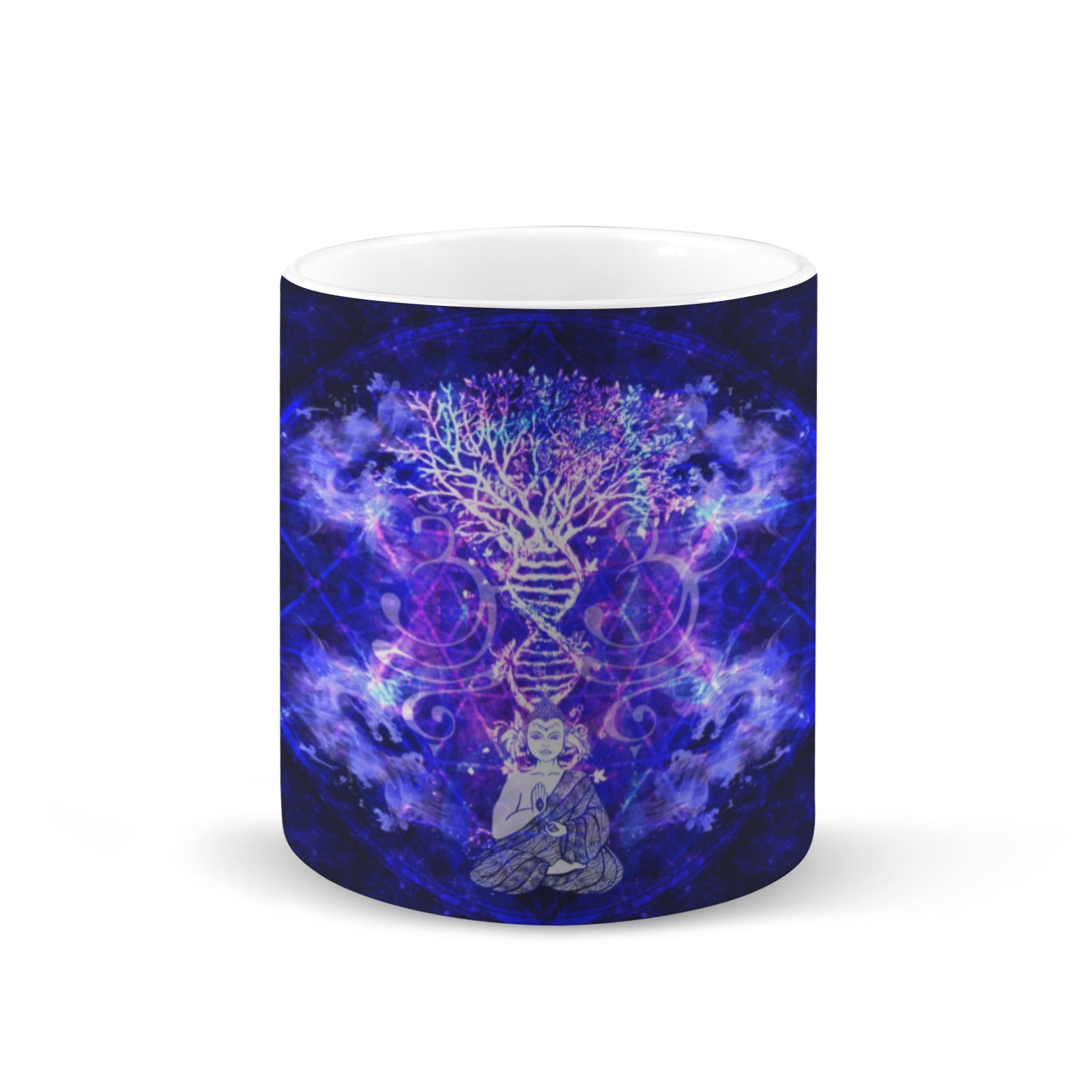Katerina’s Dragon's Eye Desires Buddha Meditations Custom White Mug(11OZ)(Set of 2) | Ships from USA