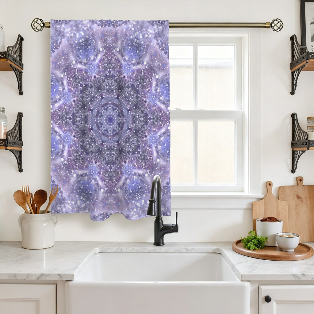 Katerina's Lilac Star Desires Window Curtain 27.6" x 39.4" ( 1 Piece ) | Ships from USA