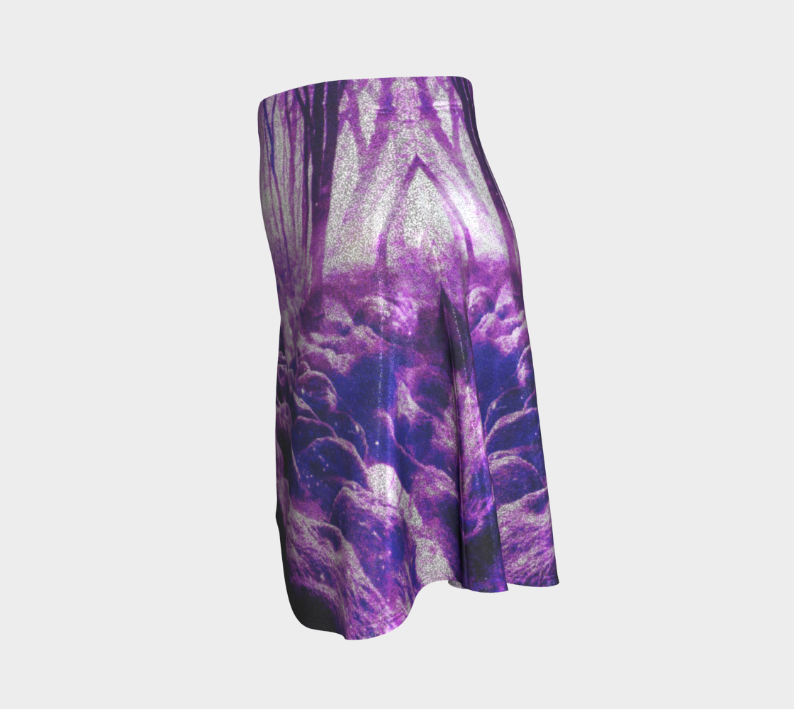 Sahasrara Desires Clearing in the Forest Dreams Flared Skirt