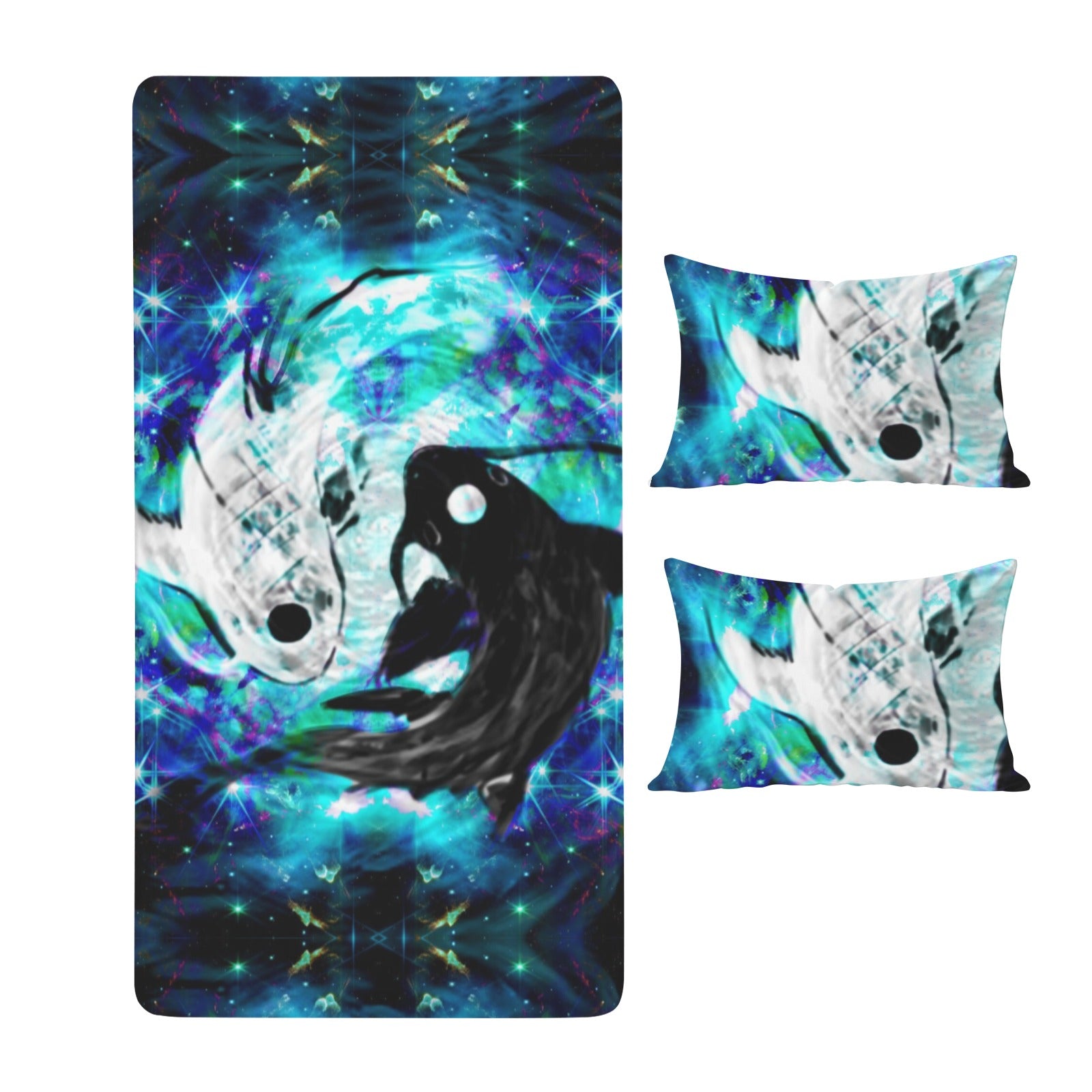 Katerina's Now & Forever Koi Desires Twin Bedding Set (Fitted Sheet + Pillowcases) | Ships from USA