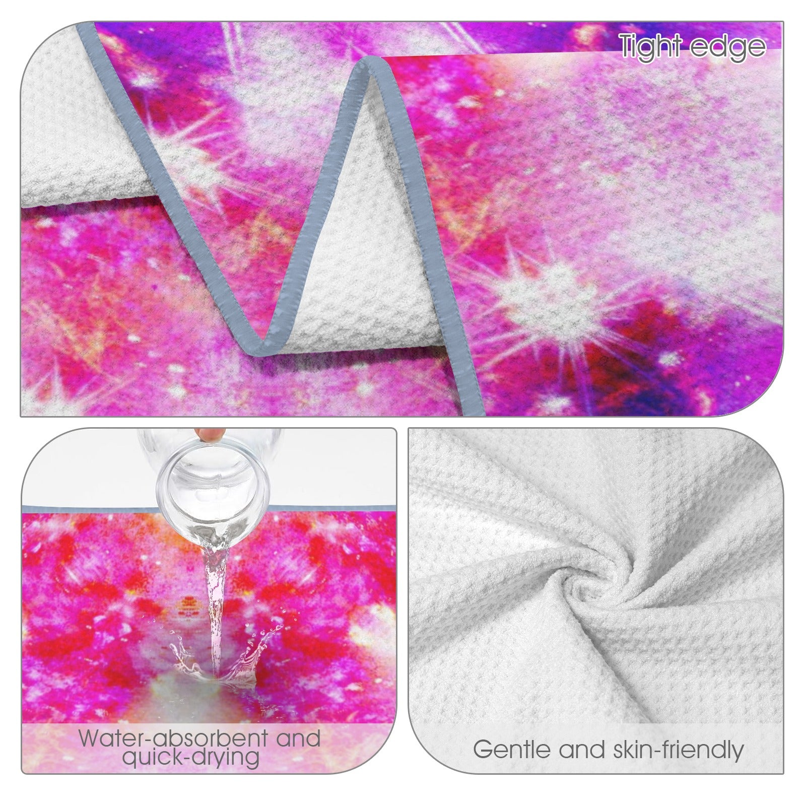 Katerina's Dreams of Angels Desires Waffle Weave Bath Towel 29" x 58" | Ships from USA