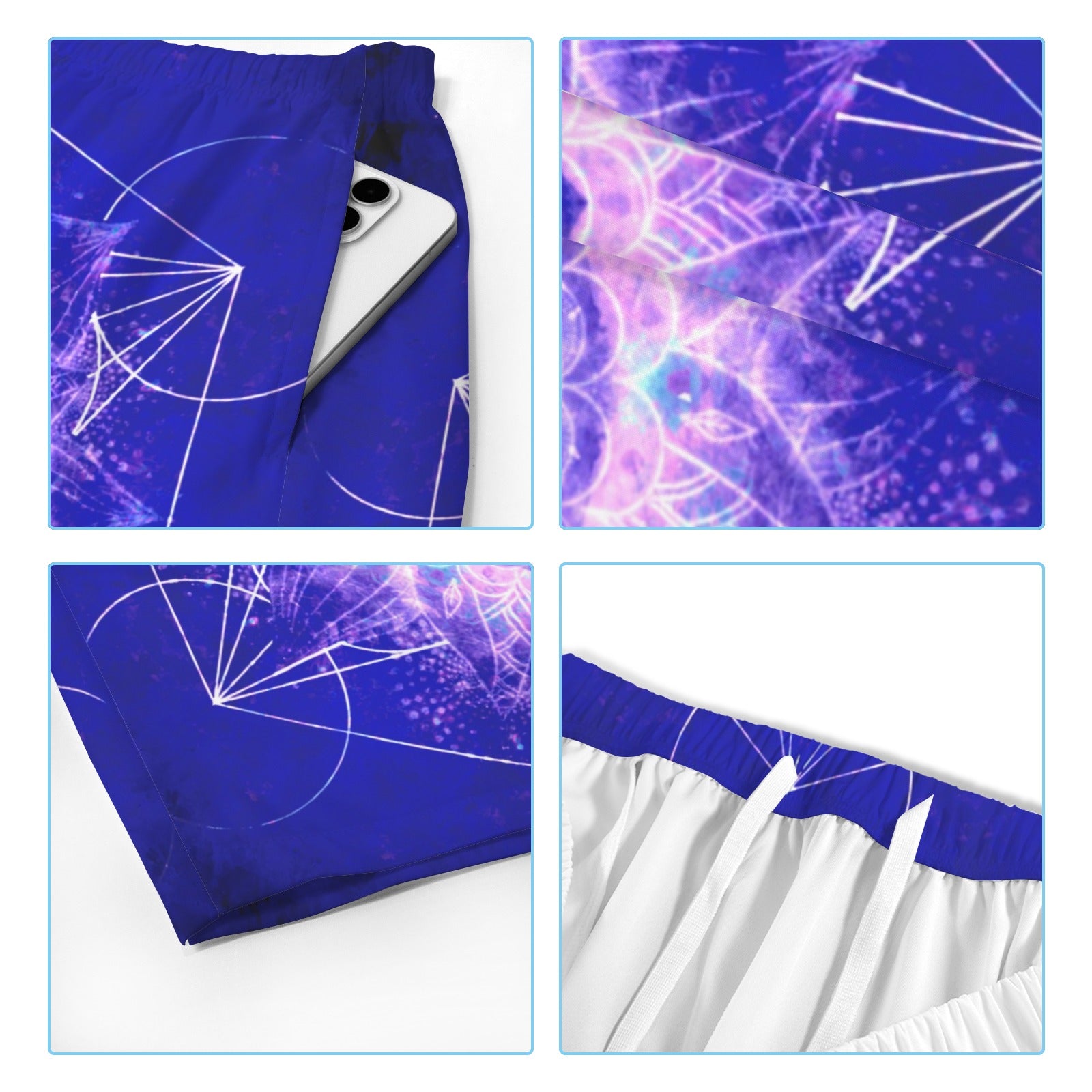 Katerina's Uncertainty in Time & Space Yin Yang Meditations Men's All Over Print Beach Shorts (Sets 26) | Ships from USA