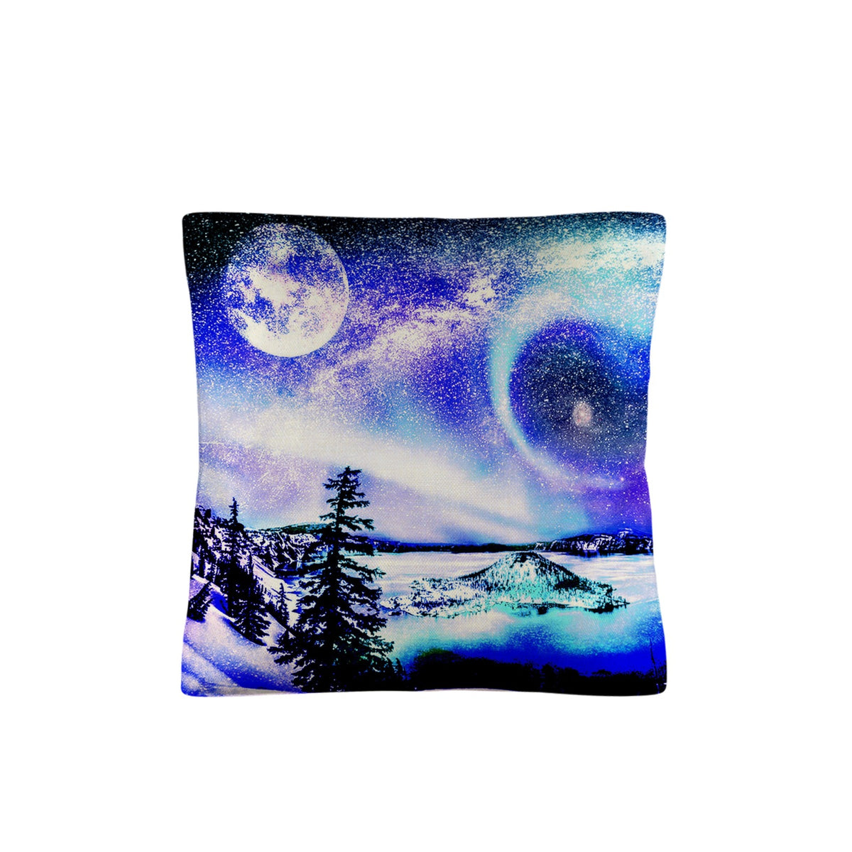 Katerina's Lolite Noel Yule Night Dreams Linen Throw Pillow 18" x 18" ( 1 Piece ) | Ships from USA