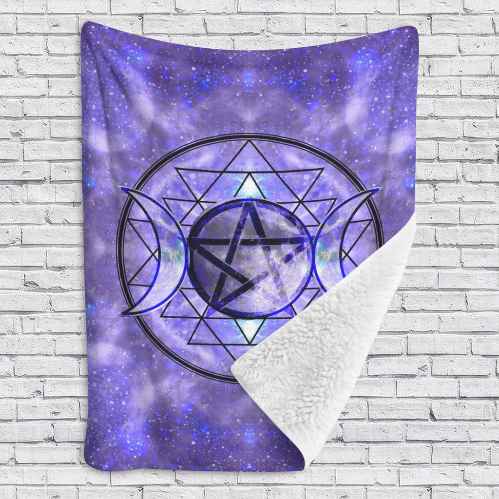 Katerina's Triple Goddess Magickal Desires Sherpa Fleece Blanket 60" x 80" | Ships from USA