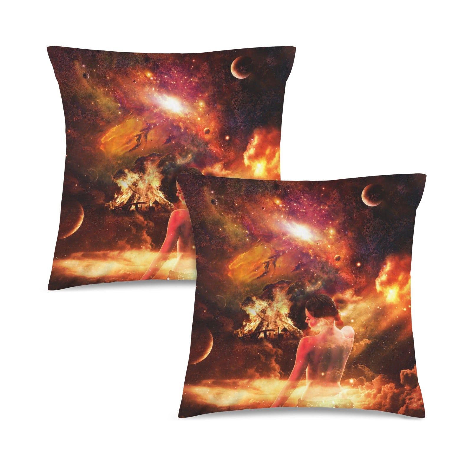 Samhain Magical Night Dreams Custom Pillow Cases 18" x 18" (2-Pack) | Ships from USA