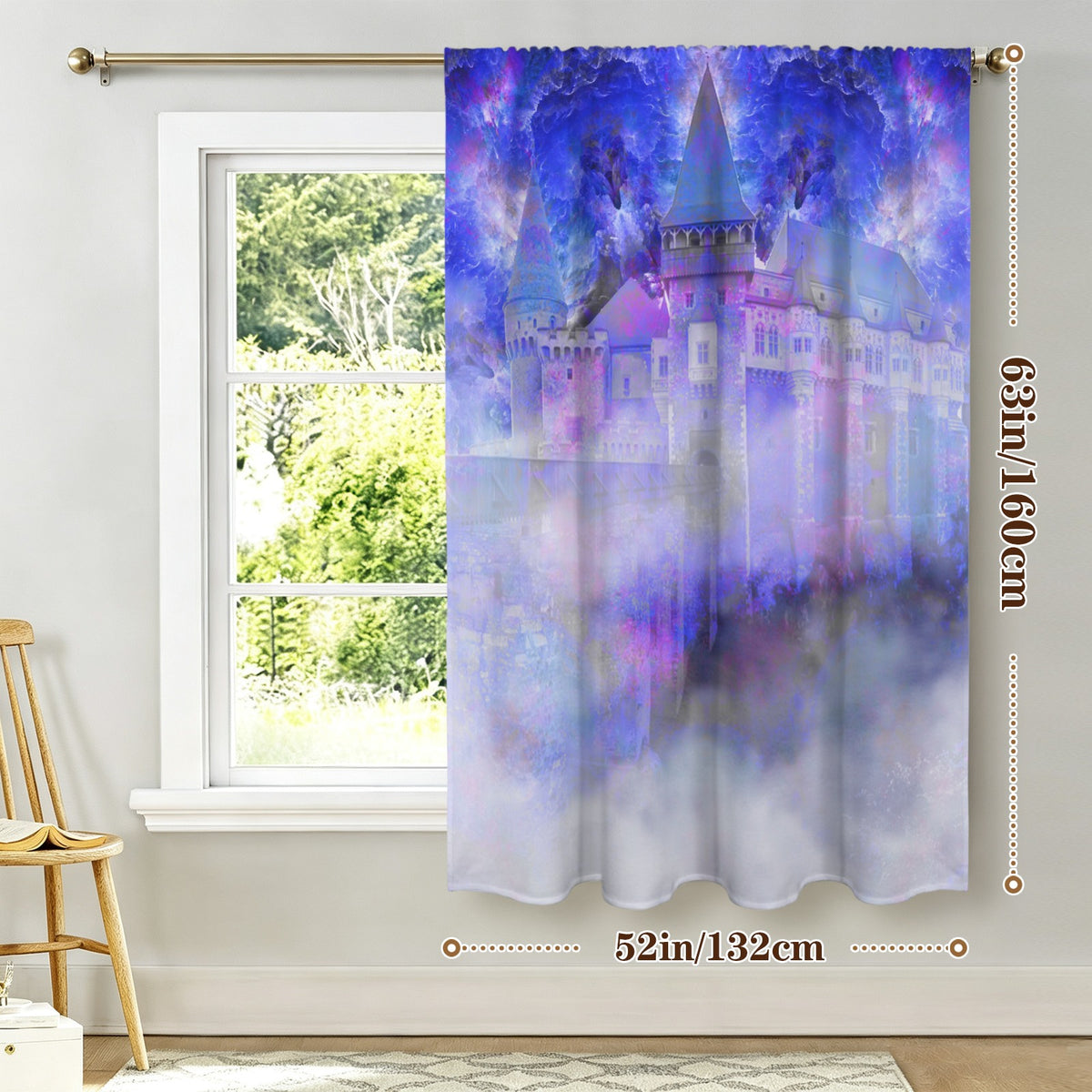 Katerina's I Will Come Again Translyvanian Desires Window Curtain 52" x 63" ( 1 Piece ) | Ships from USA