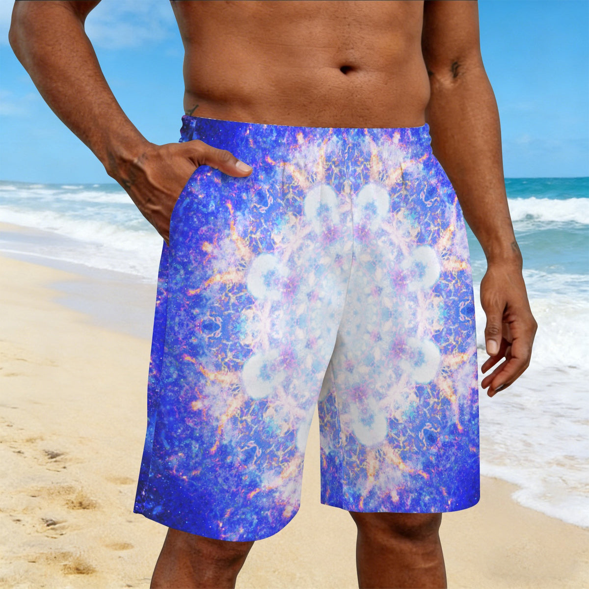 Amen Jin's Katerina's Afterall Desires Men's All Over Print Beach Shorts (Sets 26) | Ships from USA