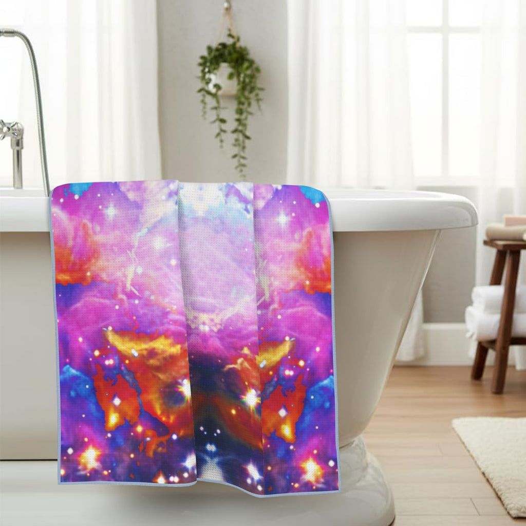 Katerina's Cassandra Desires Waffle Weave Bath Towel 29" x 58" | Ships from USA