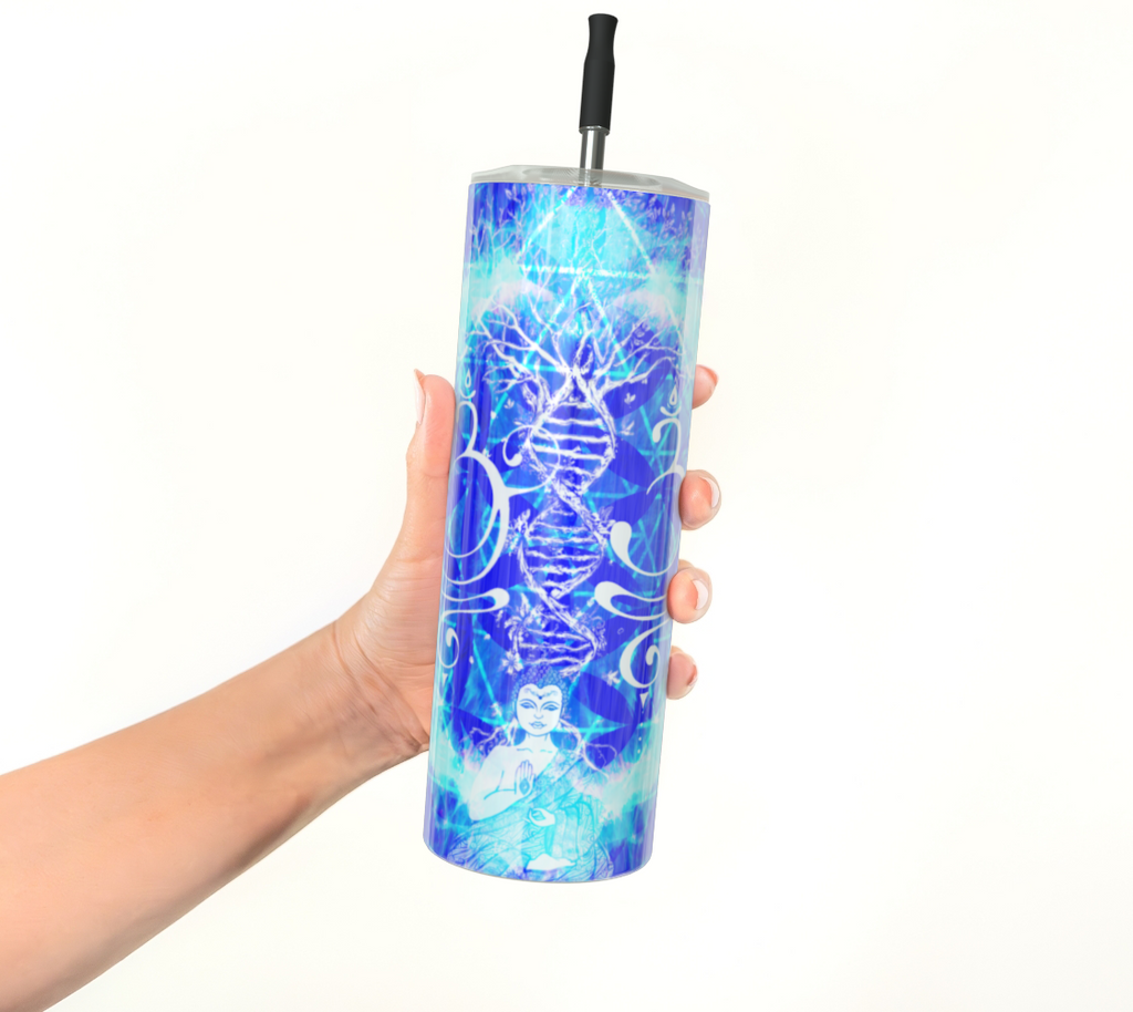 Amen Jin's Blue Sun Buddha Meditations Stainless Steel Tumbler