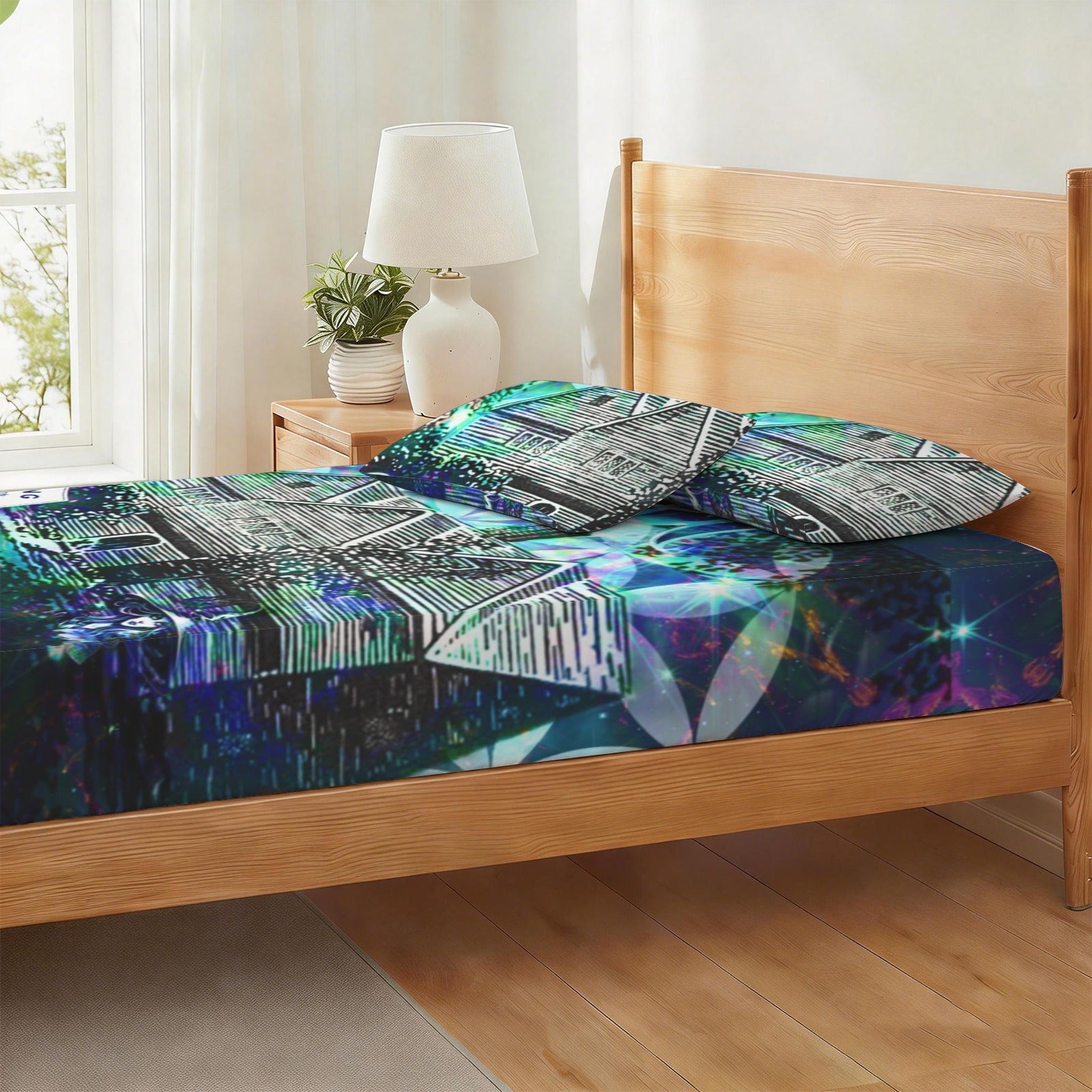 Katerina's Now & Forever Salem Witch Meditations Twin Bedding Set (Fitted Sheet + Pillowcases) | Ships from USA