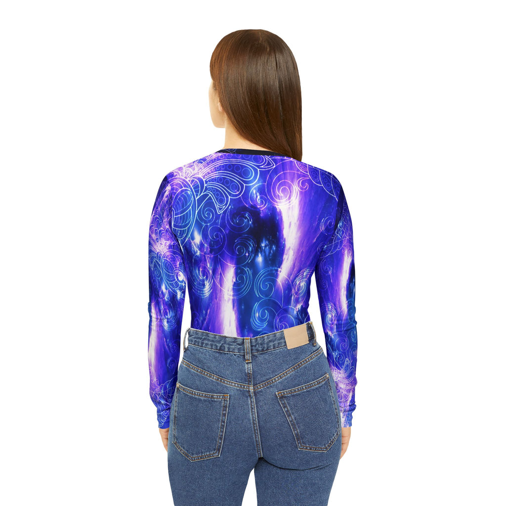 Amethyst Sapphire Koi Dreams Long Sleeve V-neck Shirt