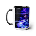 Amethyst Sapphire Tranquil Garden Dreams Two-Tone Coffee Mugs, 15oz