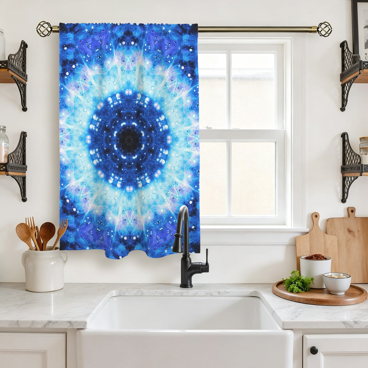 Katerina's Noel Nouvelette Desires Window Curtain 27.6" x 39.4" ( 1 Piece ) | Ships from USA
