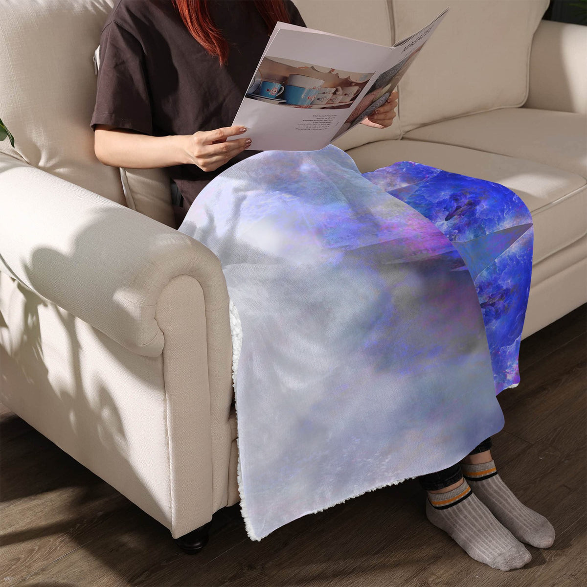 Katerina's I Will Come Again Translyvanian Desires Sherpa Fleece Blanket 30" x 40" | Ships from USA