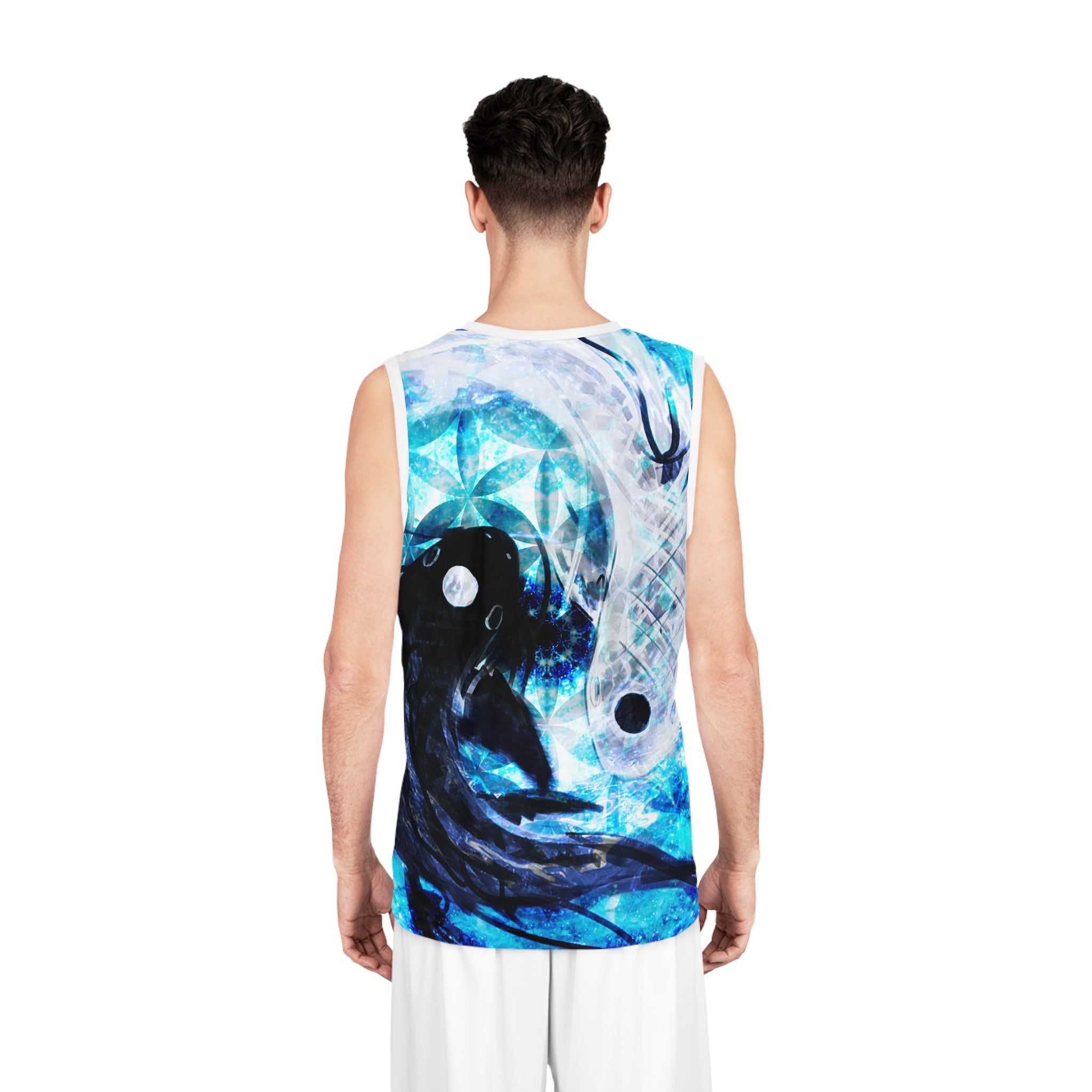 Amen Jin's All the White Horses Koi Meditations Basketball Jersey