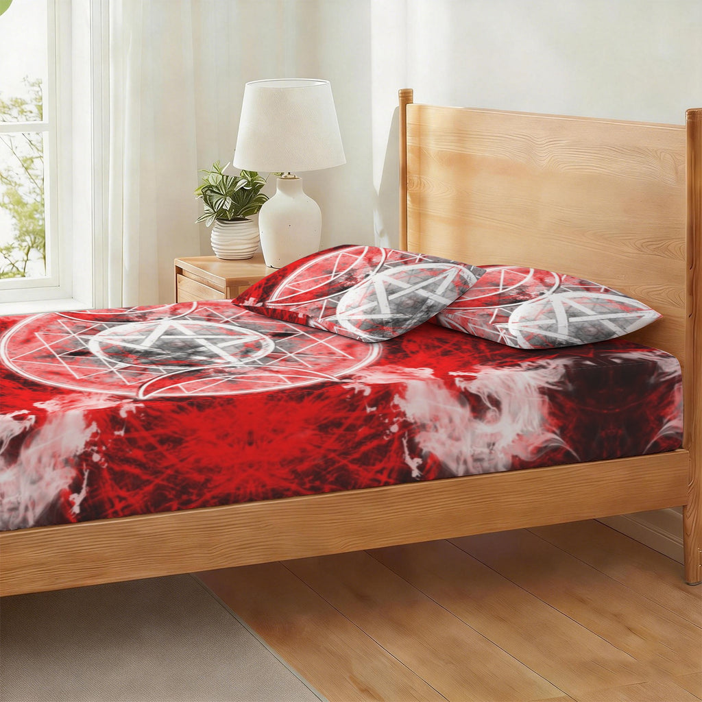 Katerina's Waiting for Hello Triple Goddess Meditations Twin Bedding Set (Fitted Sheet + Pillowcases) | Ships from USA