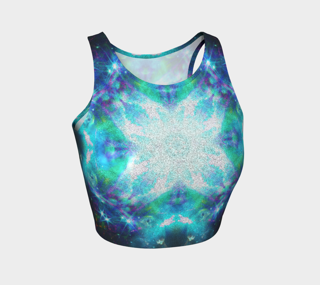 Katerina's Now and Forever Desires Glitter Athletic Crop Top