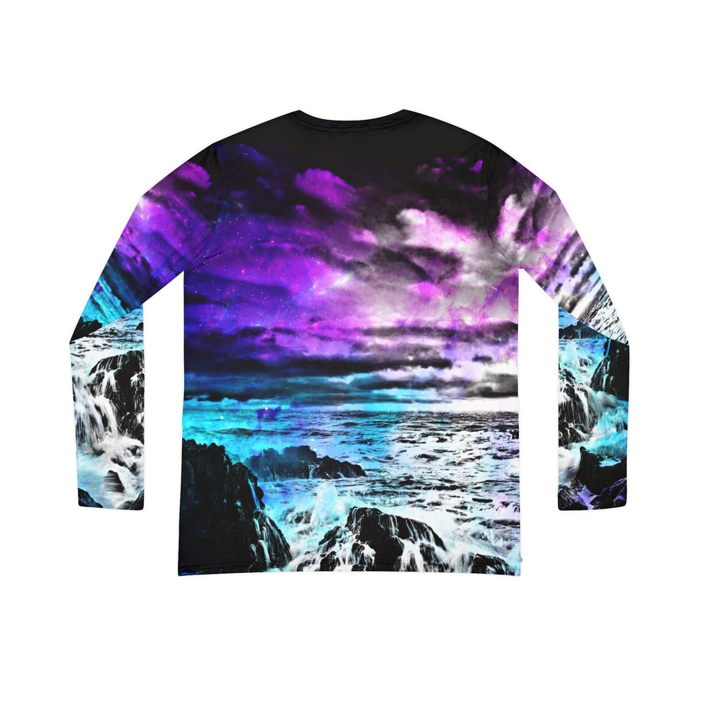 Creation's Heaven Cosmic Falls Dreams Women's Long Sleeve V-neck Shirt