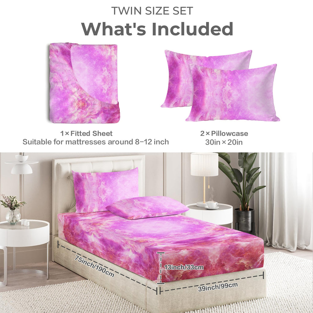 Katerina's Unconditional Desires Twin Bedding Set (Fitted Sheet + Pillowcases) | Ships from USA