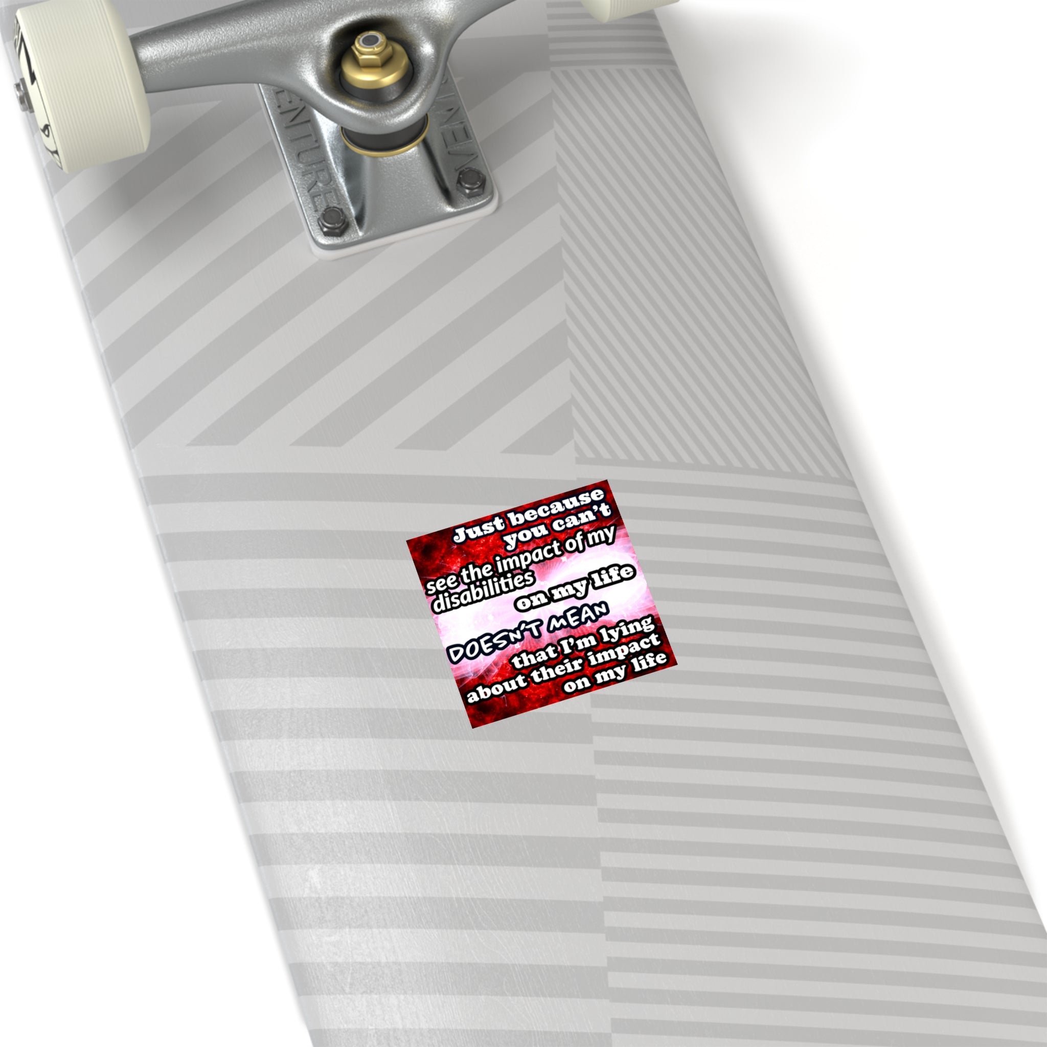 Katerina's Battle Symphony Red Instead "Just Because You Can't See" Square Stickers, Indoor\Outdoor