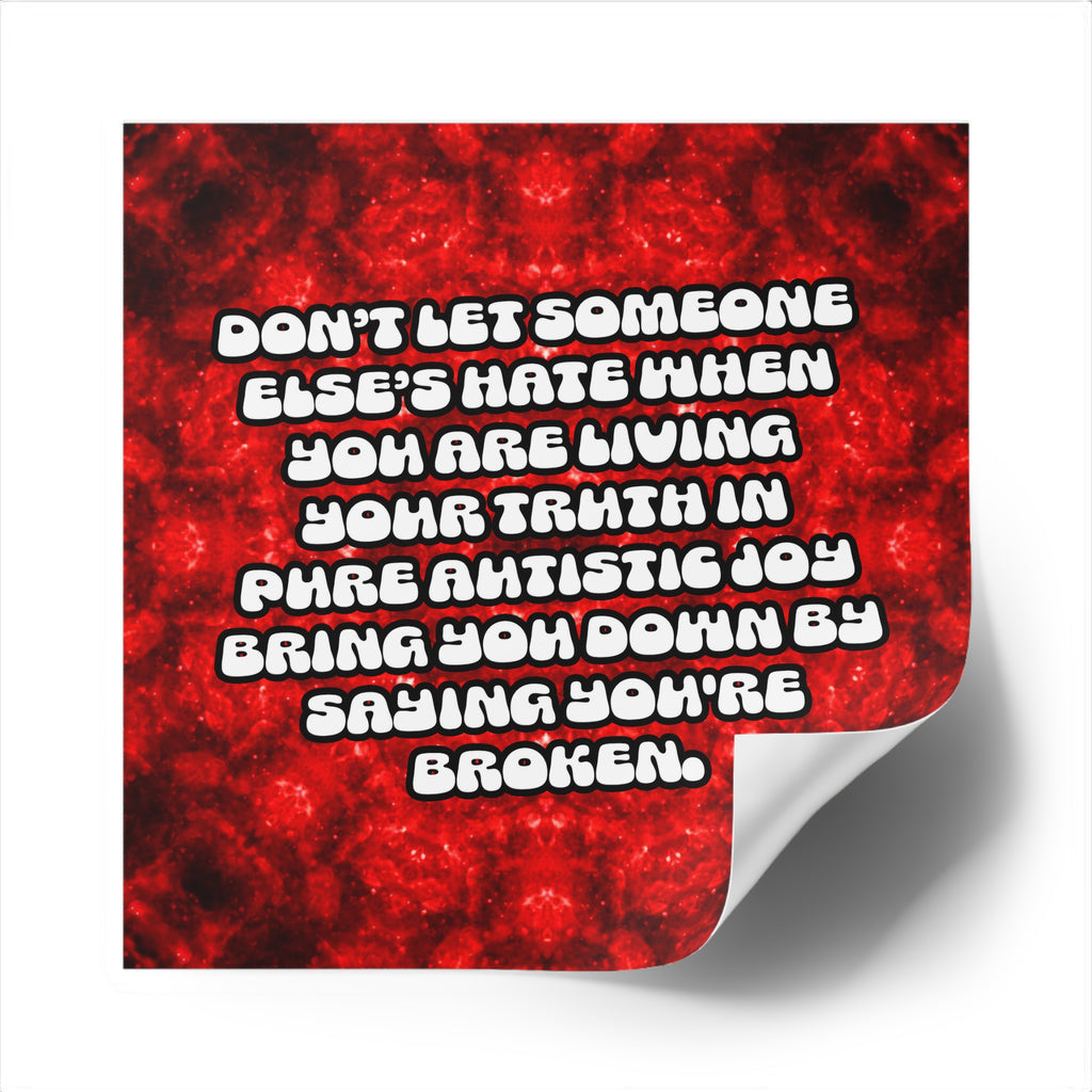 Katerina's Battle Symphony Desires 2022 "Don't Let" Square Stickers, Indoor\Outdoor