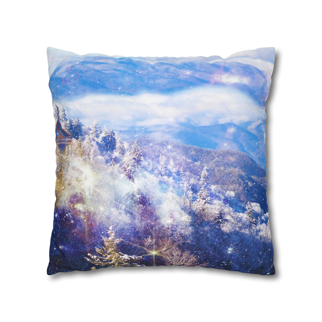 Katerina's Light a Way Smoky Mountain Dreams Square Poly Canvas Pillowcase