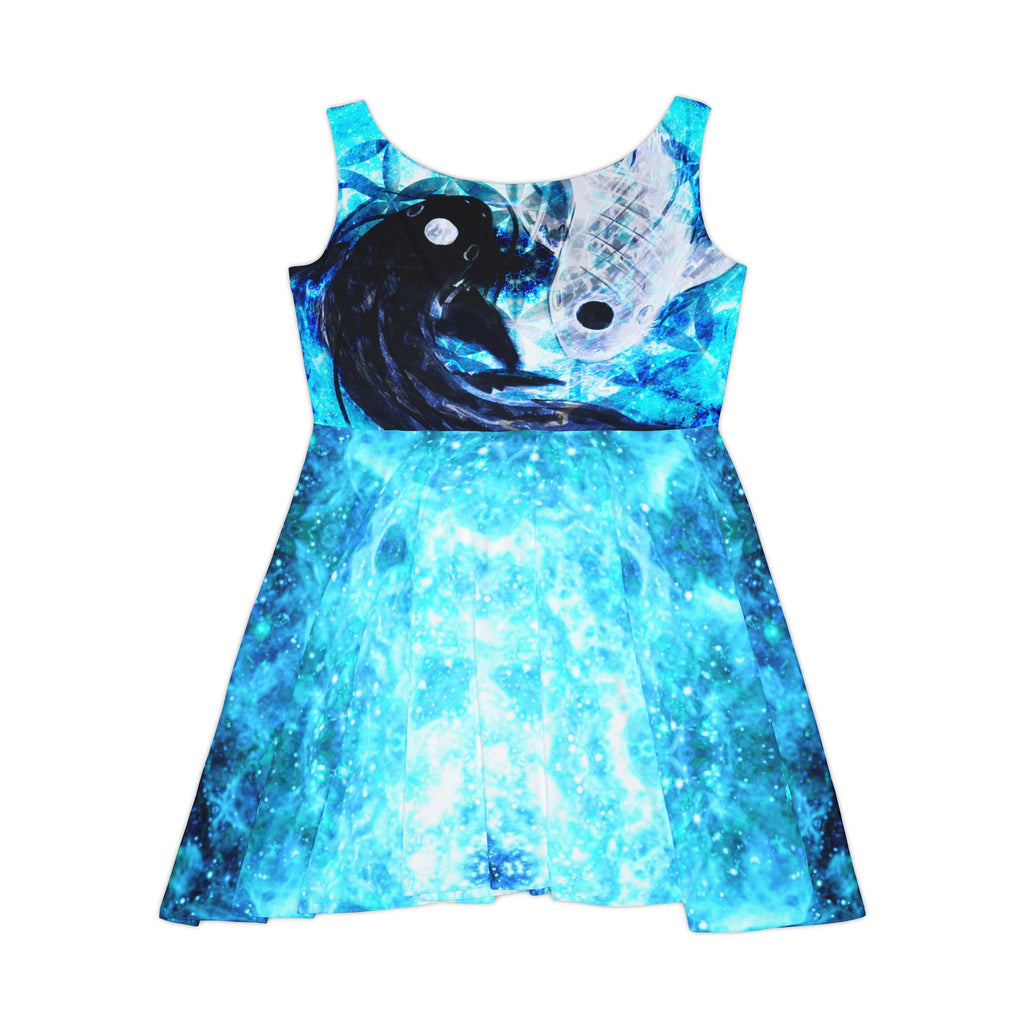 Amen Jin's all the White Horses Koi Meditations Women's Skater Dress