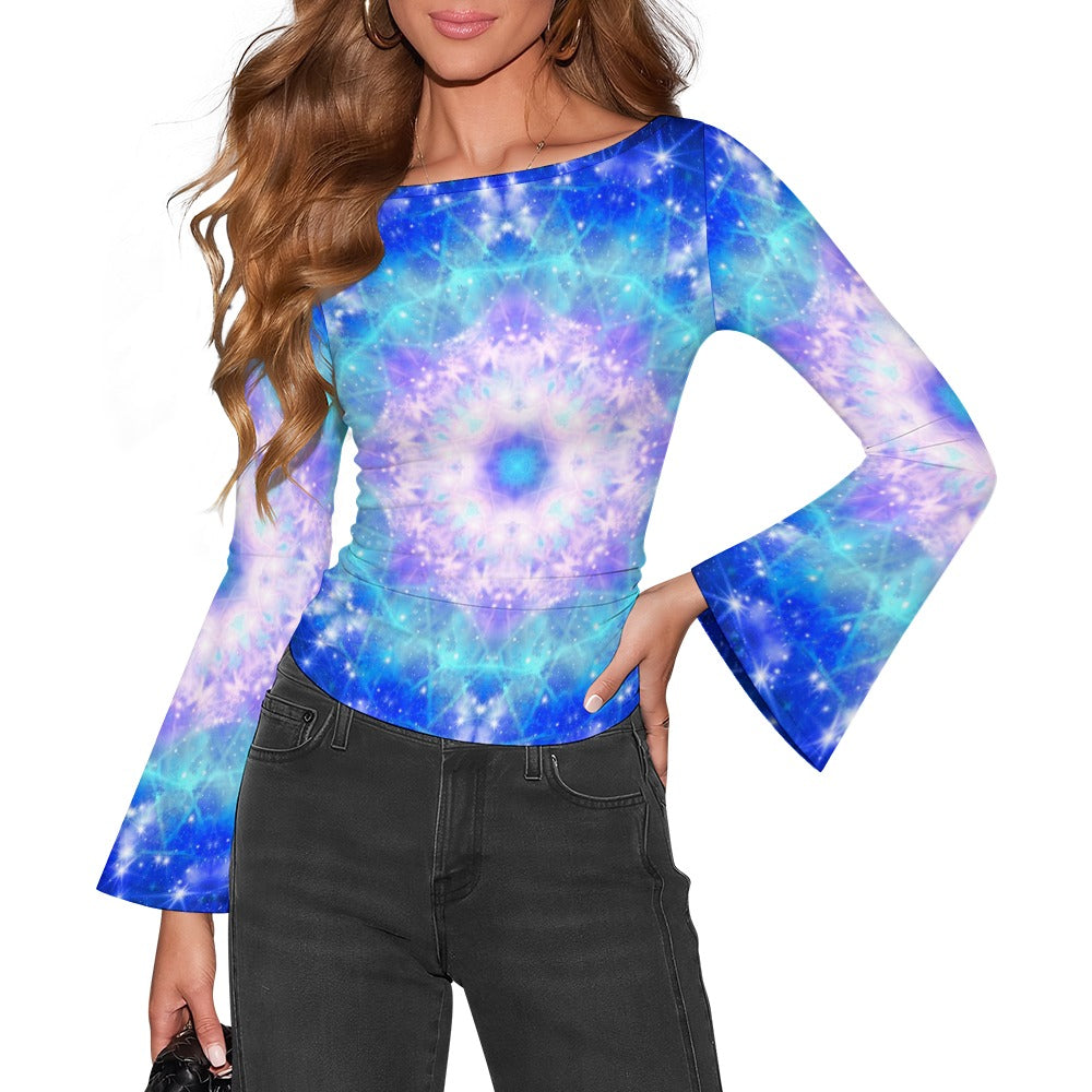 Amen Jin's Katerina's Eros & Psyche Desires Women's Boat Neck Bell Sleeve T-shirt