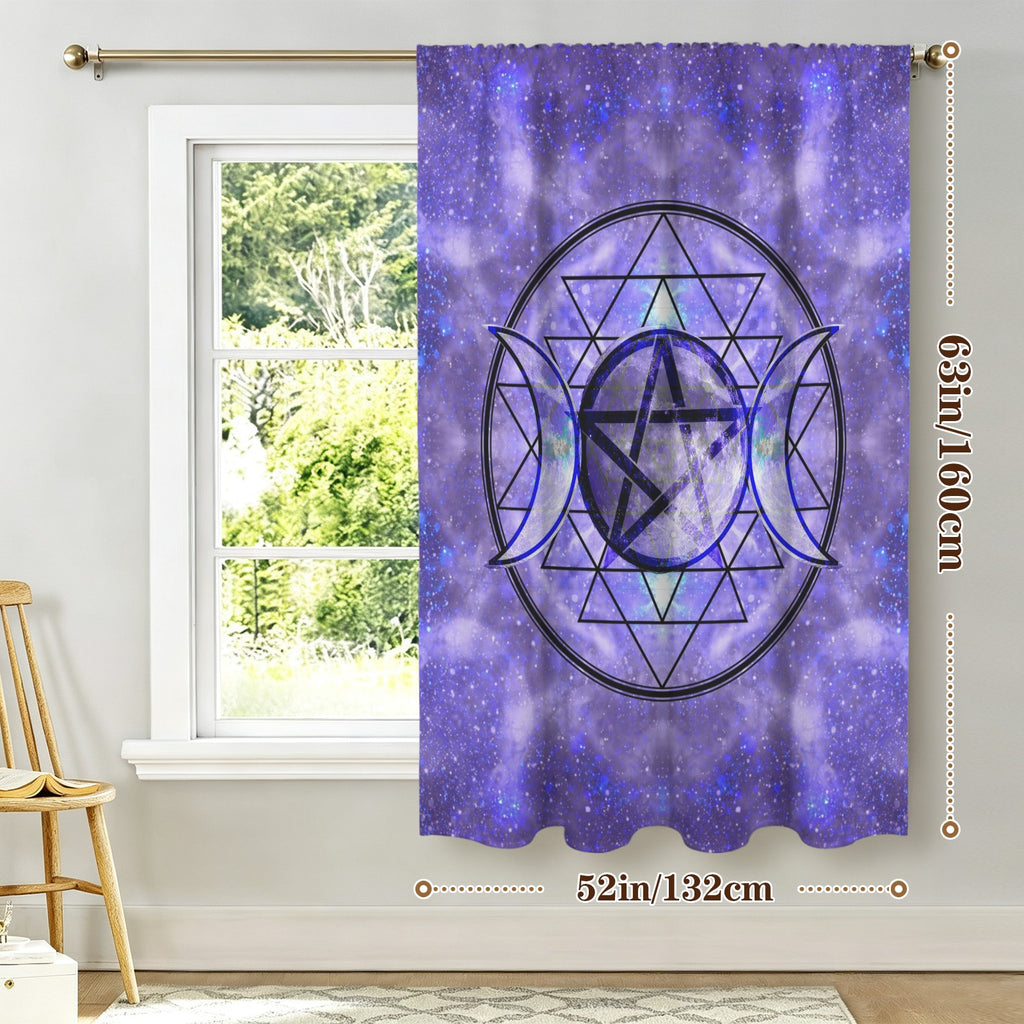 Katerina's Triple Goddess Magickal Desires Window Curtain 52" x 63" ( 1 Piece ) | Ships from USA