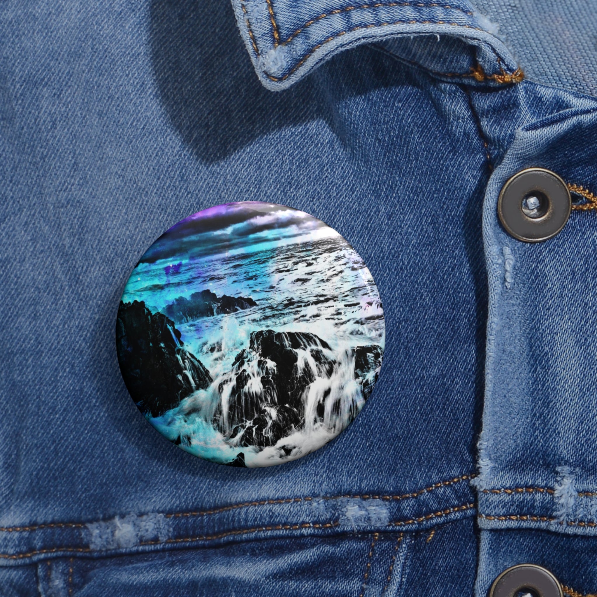 Creation's Heaven Cosmic Falls Dreams Pin Buttons