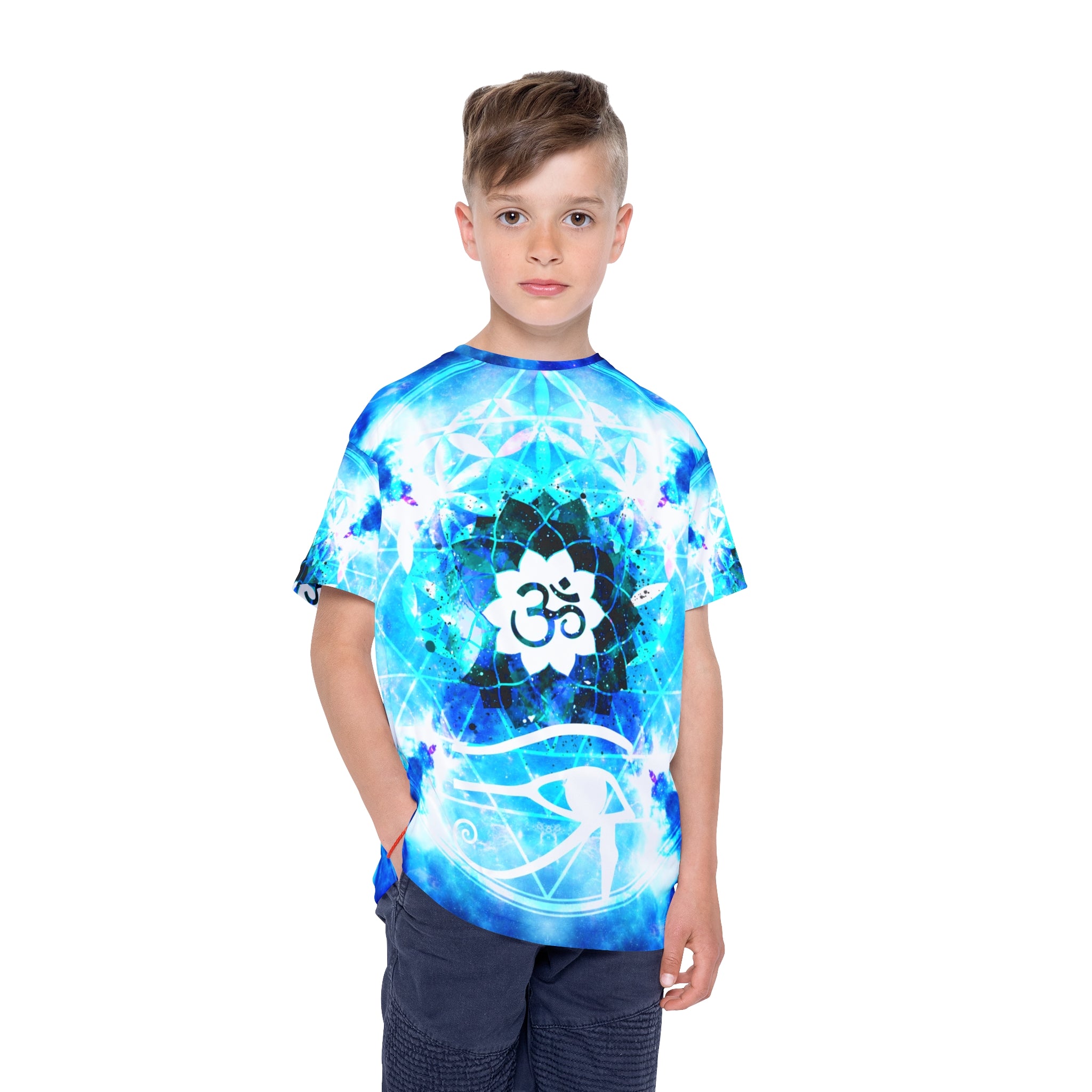 Amen Jin's Mandala of Dragon Fire Fairy Om Meditations Kids Sports Jersey