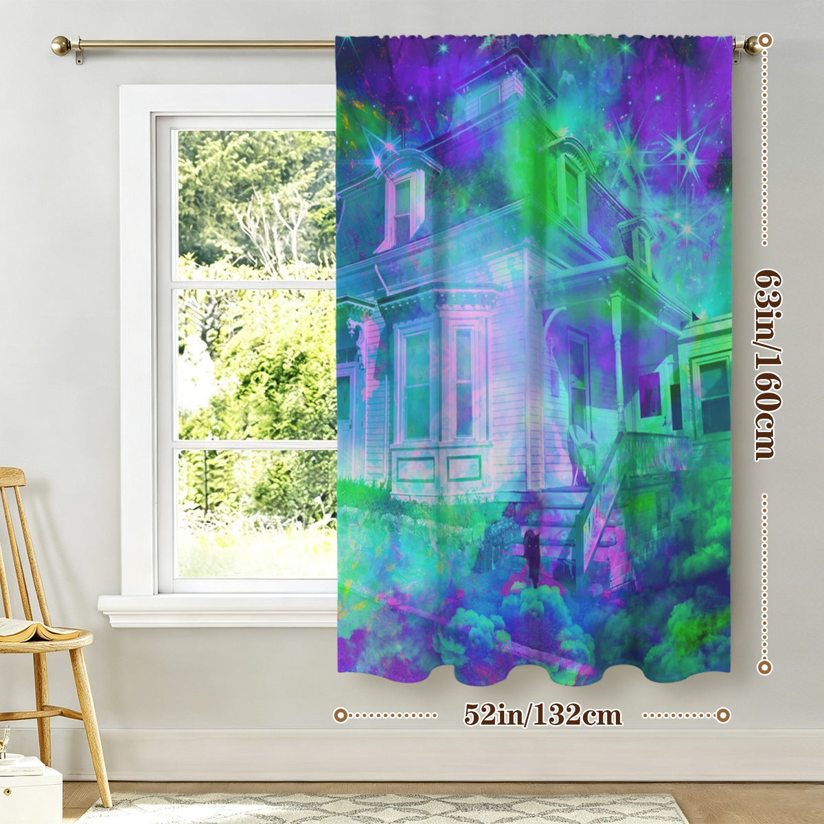 Katerina's Now & Forever  Hocus Pocus Desires Window Curtain 52" x 63" ( 1 Piece ) | Ships from USA