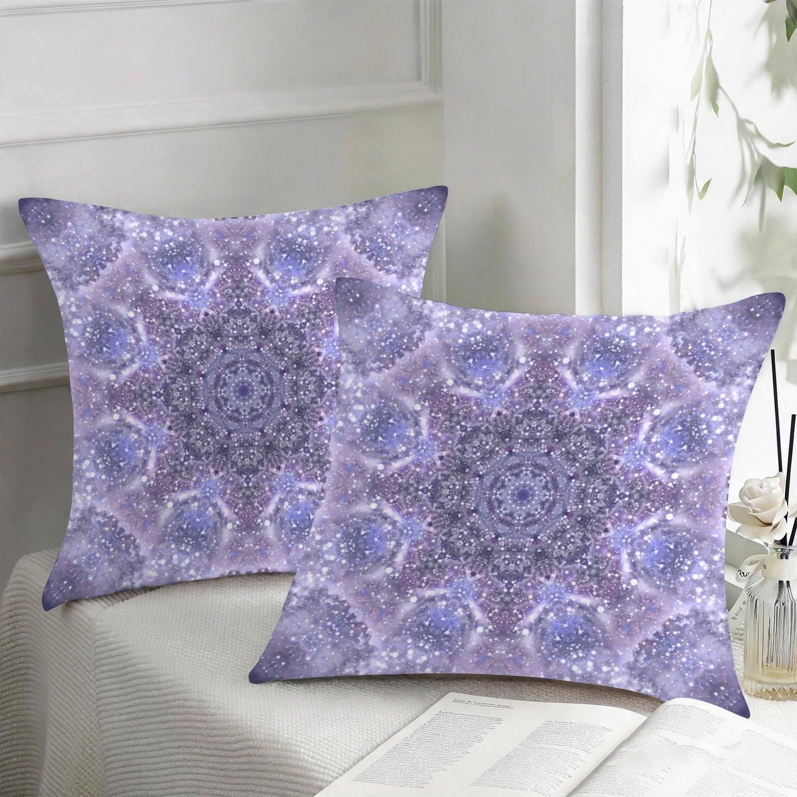 Katerina's Lilac Star Desires Custom Pillow Cases 18" x 18" (2-Pack) | Ships from USA