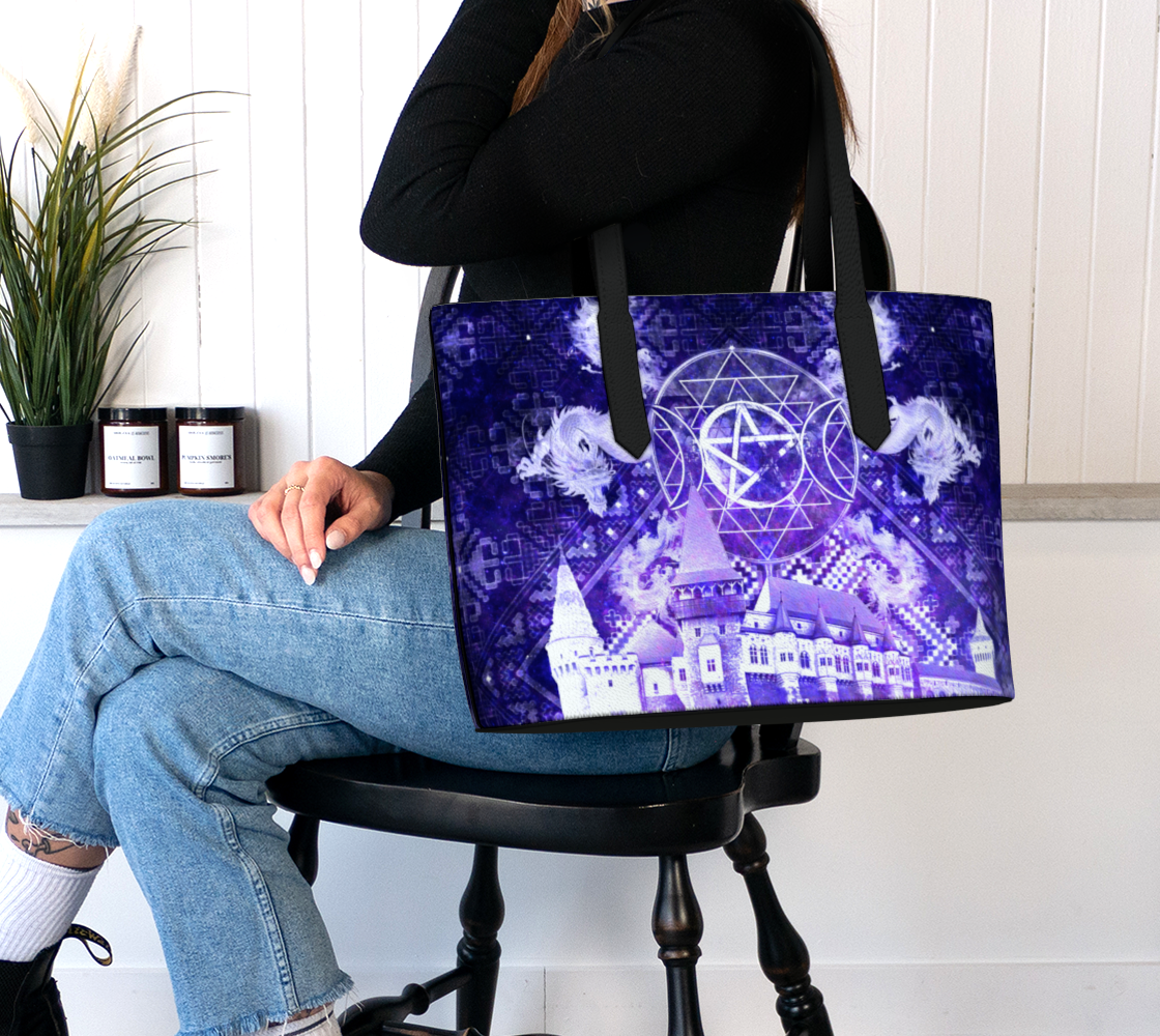 Katerina's Dragon's Eye Desires Dracularian Meditations Vegan Leather Tote Bag