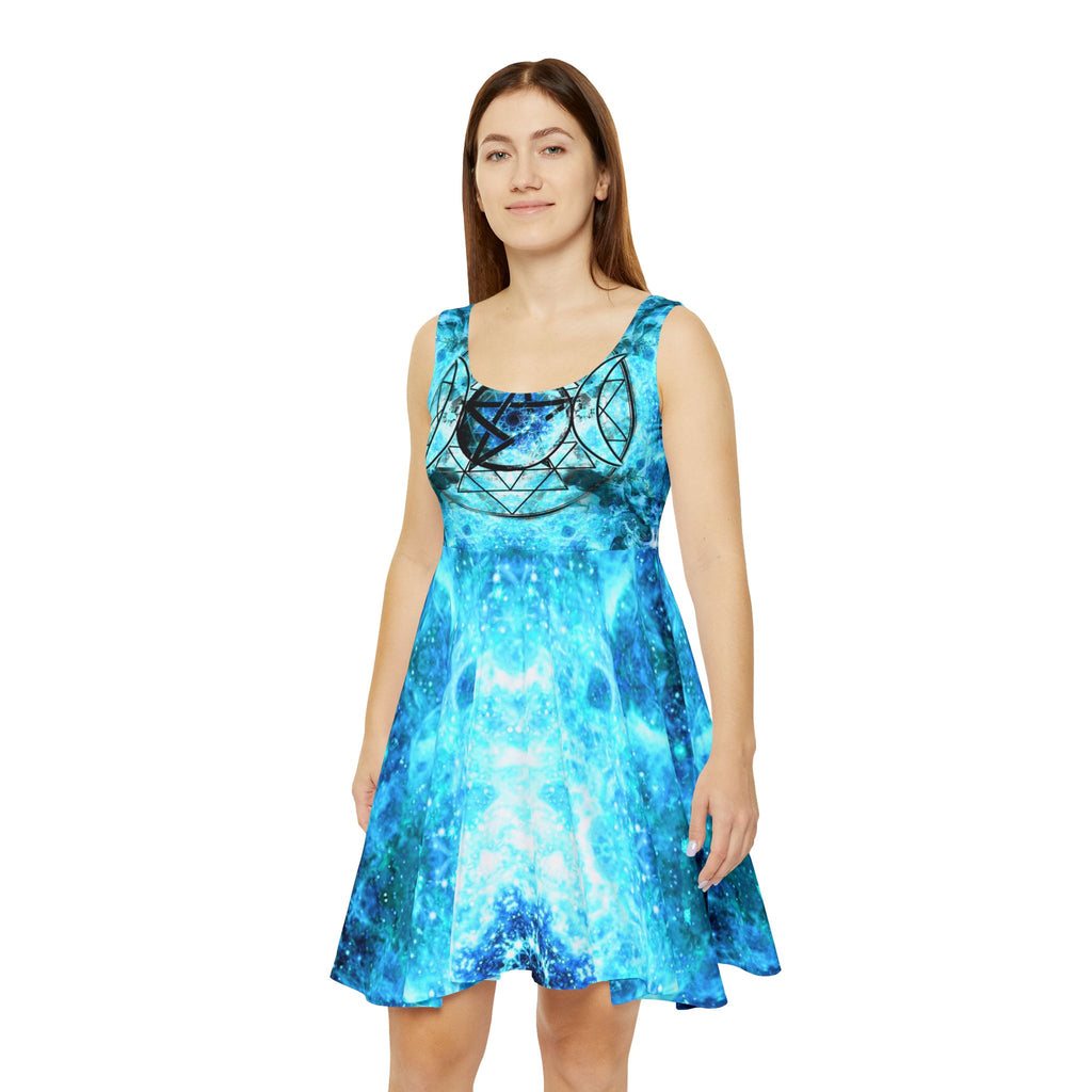Amen Jin's all the White Horses Triple Goddess Meditations Women's Skater Dress