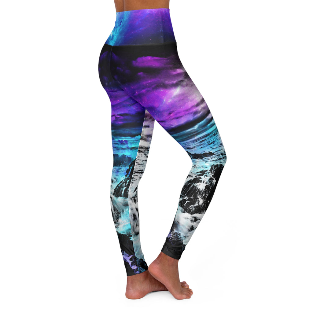Creation's Heaven Cosmic Falls Dreams High Waisted Yoga Leggings