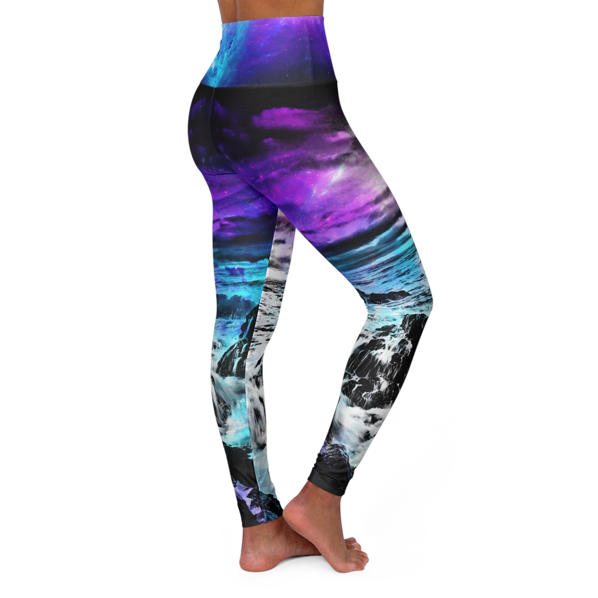 Creation's Heaven Cosmic Falls Dreams High Waisted Yoga Leggings