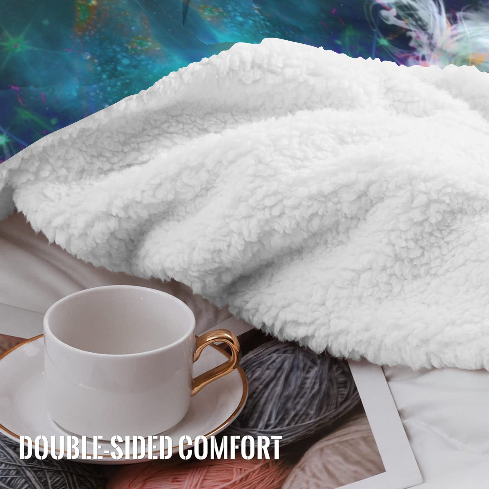Katerina's Now & Forever Triple Goddess Meditations Sherpa Fleece Blanket 60" x 80" | Ships from USA