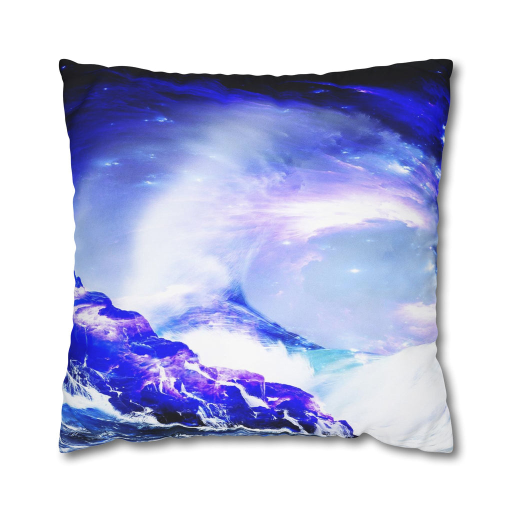 Amethyst Sapphire Serenity Bay Dreams Spun Polyester Pillowcase