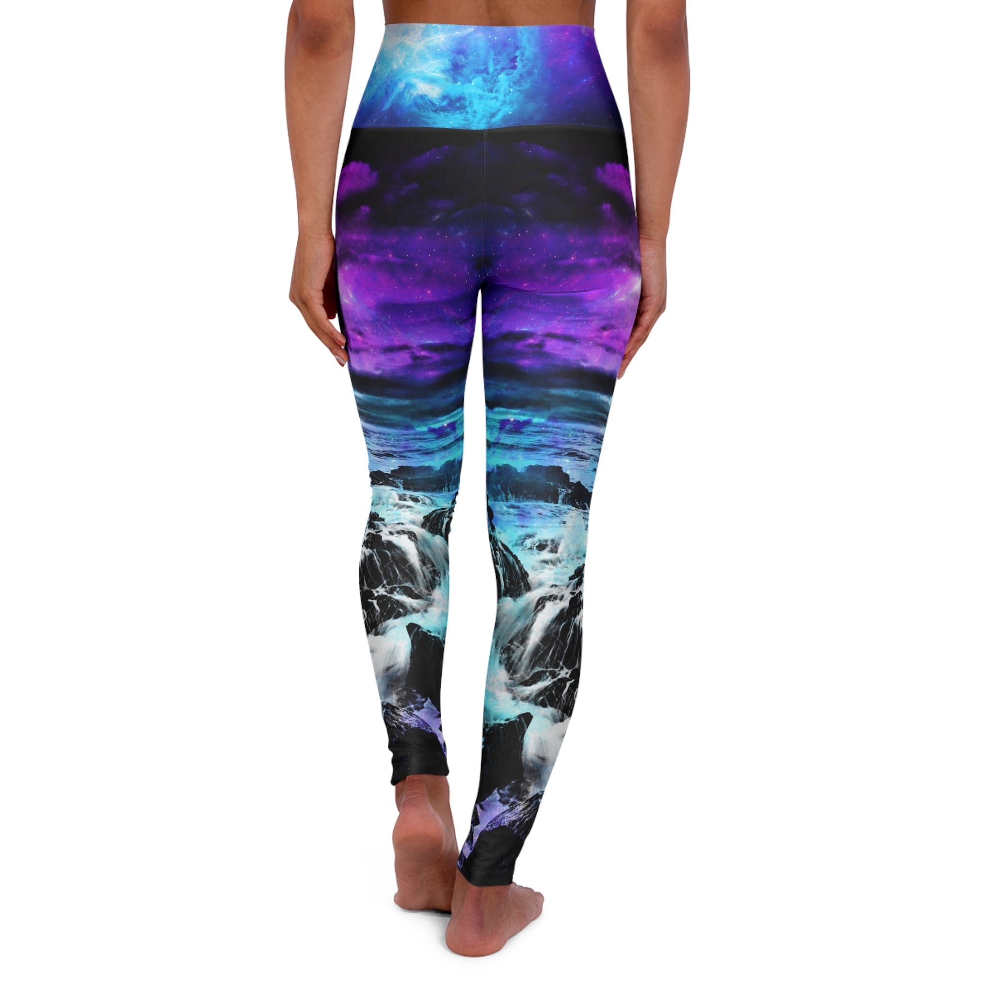 Creation's Heaven Cosmic Falls Dreams High Waisted Yoga Leggings