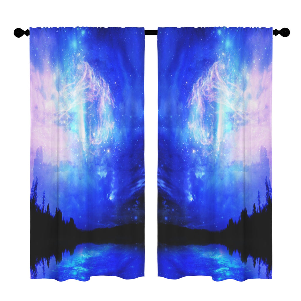 Starry Night Dreams Floor-To-Ceiling Curtain 52x84inch | Ships from USA